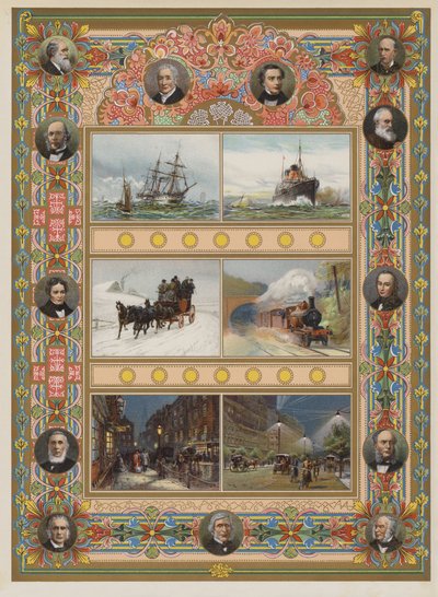蒸汽和电力的胜利（chromolitho） 作者 威廉·莱昂内尔·威利